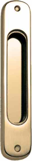 Χωνευτή λαβή (χούφτα) συρρόμενης ξύλινης πόρτας χρυσαφί